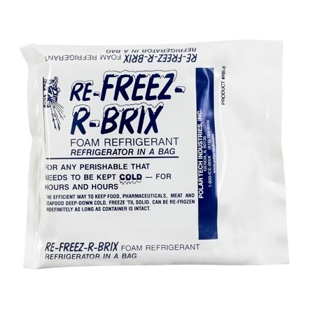 Bsc Preferred 4-1/2 x 4 x 3/4'' Re-Freez-R-Brix Cold Bricks, 42PK BUY00027137